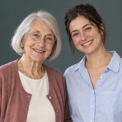Portrait: Jenny with her grandmother